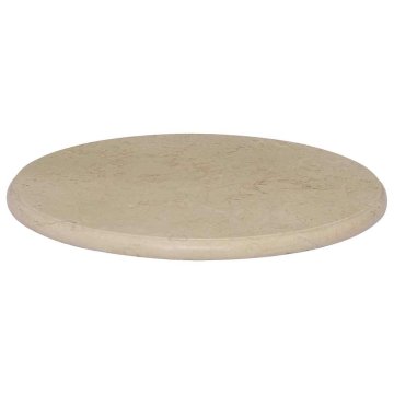 Vidaxl Mizna plošča krem Ø 50x2,5 cm marmor
