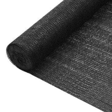 Vidaxl Zaščitna mreža črna 3,6x50 m HDPE 75 g/m²