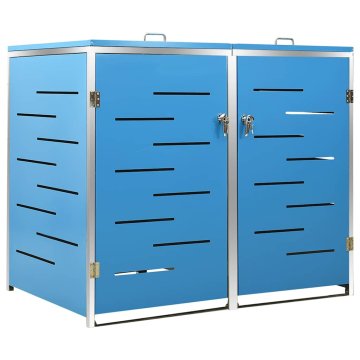 Vidaxl Dvojna lopa za smetnjak 138x77,5x115 cm nerjaveče jeklo