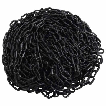 Vidaxl Opozorilna veriga črna 100 m Ø4 mm plastika