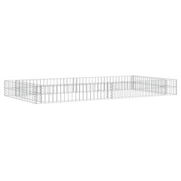 Vidaxl Visoka greda gabion pocinkano jeklo 200x100x20 cm