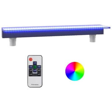 Vidaxl Slap za bazen z RGB LED lučmi akril 90 cm