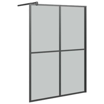 Vidaxl Pregrada za tuš 140x195 cm temno kaljeno steklo