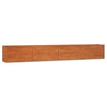 Vidaxl Vrtna visoka greda rusty 320x40x45 cm corten jeklo