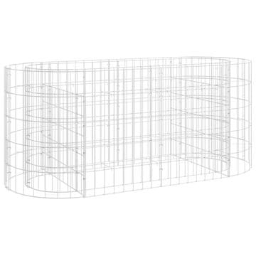 Vidaxl Visoka greda gabion pocinkano železo 120x50x50 cm