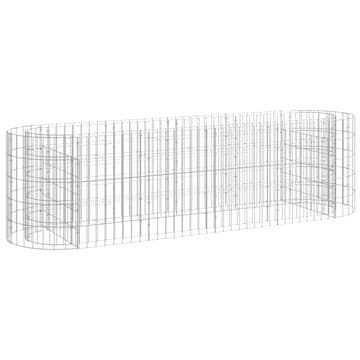 Vidaxl Visoka greda gabion pocinkano železo 190x50x50 cm