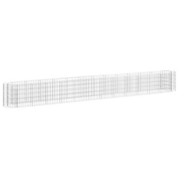 Vidaxl Visoka greda gabion pocinkano železo 470x50x50 cm