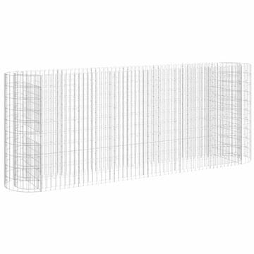 Vidaxl Visoka greda gabion pocinkano železo 260x50x100 cm