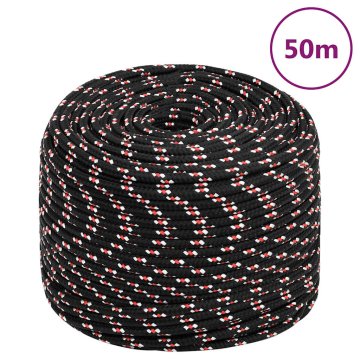 Vidaxl Vrv za čoln bela 8 mm 50 m polipropilen