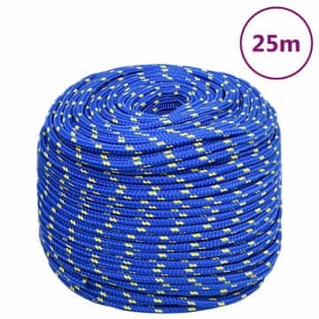 Vidaxl Vrv za čoln moder 6 mm 25 m polipropilen