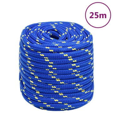 Vidaxl Vrv za čoln moder 16 mm 25 m polipropilen