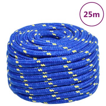 Vidaxl Vrv za čoln moder 20 mm 25 m polipropilen