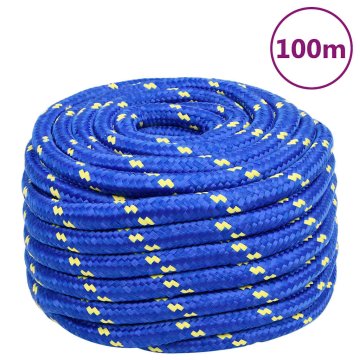 Vidaxl Vrv za čoln moder 20 mm 500 m polipropilen