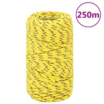 Vidaxl Vrv za čoln rumena 2 mm 250 m polipropilen