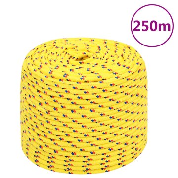 Vidaxl Vrv za čoln rumena 8 mm 250 m polipropilen