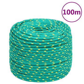 Vidaxl Vrv za čoln zelena 8 mm 100 m polipropilen