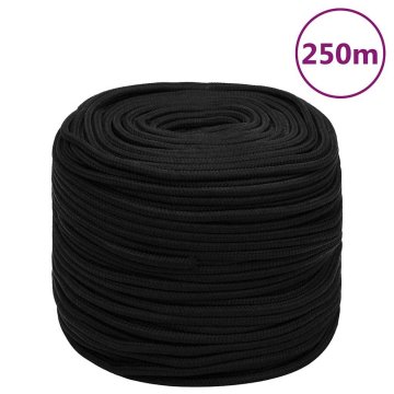 Vidaxl Delovna vrv črna 10 mm 250 m polipropilen