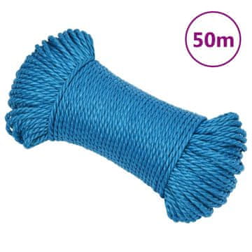Vidaxl Delovna vrv moder 6 mm 50 m polipropilen