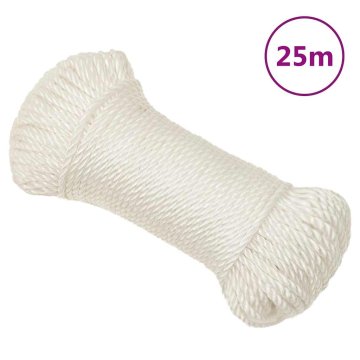 Vidaxl Delovna vrv bela 3 mm 25 m polipropilen