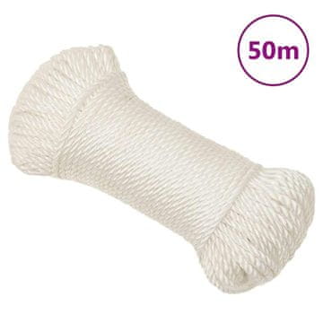 Vidaxl Delovna vrv bela 3 mm 50 m polipropilen