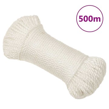 Vidaxl Delovna vrv bela 3 mm 500 m polipropilen