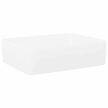 Vidaxl Umivalnik bel 48x37x13 cm keramični pravokotni