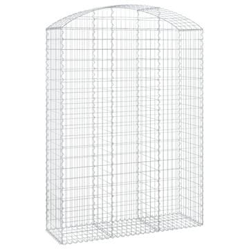 Vidaxl Obokana gabonska košara 150x50x200/220 cm pocinkano železo