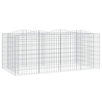 Vidaxl Obokana gabionska visoka greda 200x100x100 cm pocinkano železo