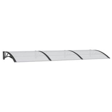 Vidaxl Nadstrešek za vrata črn 300x100 cm polikarbonat