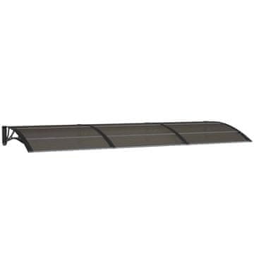 Vidaxl Nadstrešek za vrata črn 300x100 cm polikarbonat