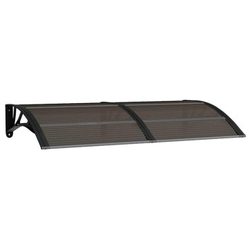 Vidaxl Nadstrešek za vrata črn 150x75 cm polikarbonat