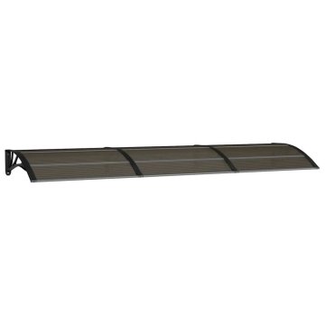 Vidaxl Nadstrešek za vrata črn 300x75 cm polikarbonat