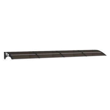 Vidaxl Nadstrešek za vrata črn 350x75 cm polikarbonat