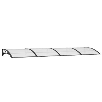 Vidaxl Nadstrešek za vrata črn 350x100 cm polikarbonat
