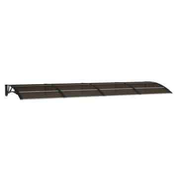 Vidaxl Nadstrešek za vrata črne barve 350 x 100 cm polikarbonat