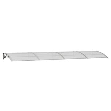 Vidaxl Nadstrešek za vrata siv 400x100 cm polikarbonat