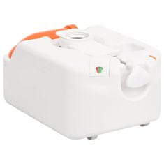 Vidaxl Integrirano stranišče za kampiranje belo 24+17 L HDPE in jeklo