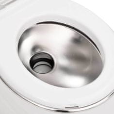 Vidaxl Integrirano stranišče za kampiranje belo 24+17 L HDPE in jeklo