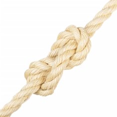 Vidaxl Vrv iz 100 % sisala 20 mm 25 m
