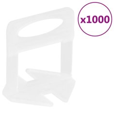Vidaxl Sponke za izravnavo ploščic 1000 kosov 1 mm