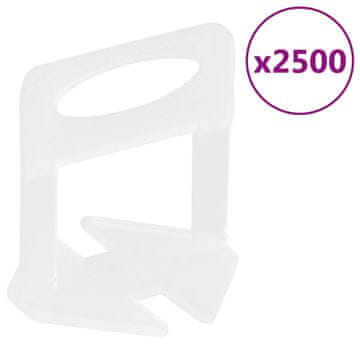 Vidaxl Sponke za izravnavo ploščic 2500 kosov 3 mm