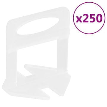 Vidaxl Sponke za izravnavo ploščic 250 kosov 2 mm