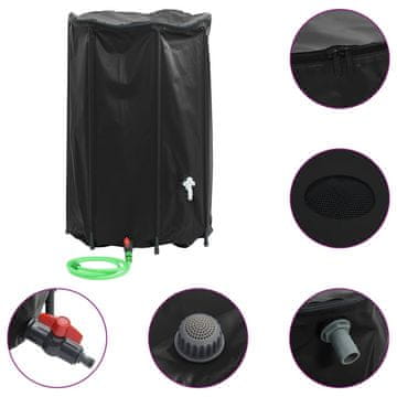 Vidaxl Rezervoar za vodo s pipo zložljiv 1000 L PVC