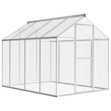 Vidaxl Zunanja ptičja kletka aluminij