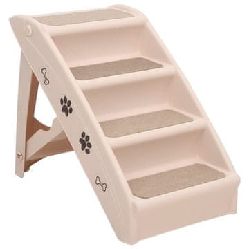 Vidaxl Zložljive stopnice za pse 62x40x49,5 cm