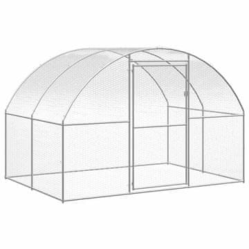 Vidaxl Zunanji kokošnjak 3x2x2 m pocinkano jeklo