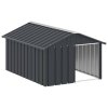 Vidaxl Pasja uta antracitna 116,5x153x81,5 cm pocinkano jeklo