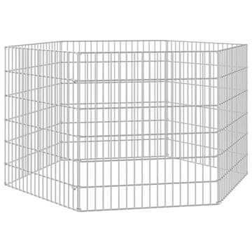 Vidaxl Ograda za živali na prostem s 6 paneli 54x60 cm železo