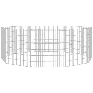 Vidaxl Ograda za živali na prostem z 10 paneli 54x60 cm železo