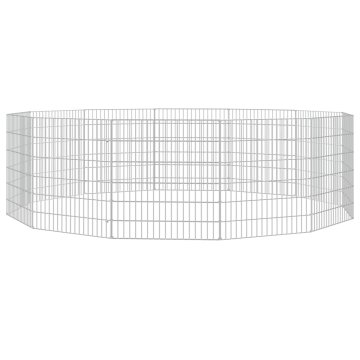 Vidaxl Ograda za živali na prostem z 12 paneli 54x60 cm železo